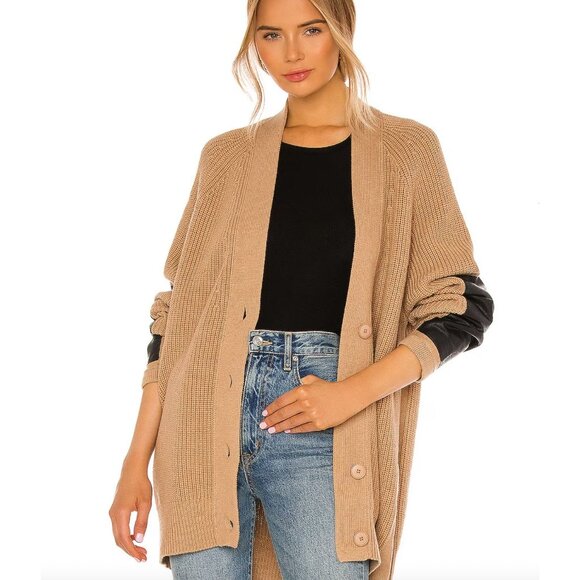 Brochu Walker Jenna Oversized Brown Cardigan Sweater - Size S - Picture 4 of 11